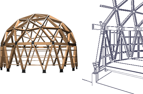 画像:木造マルチドーム構法